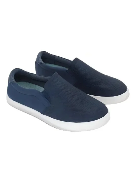 Dr. Scholls Madison Slip-On Sneakers Navy Faux Leather Women's 8.5W - Picture 4 of 6